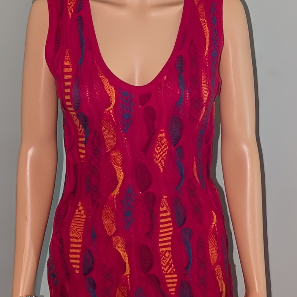 Vintage 90's Naturals By Coogi Red Multi Colored … - image 4